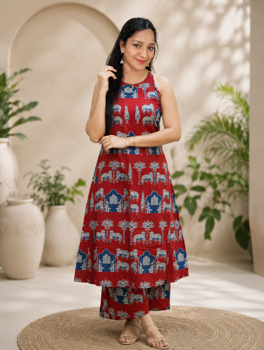 Cotton sleeveless Co-ord set