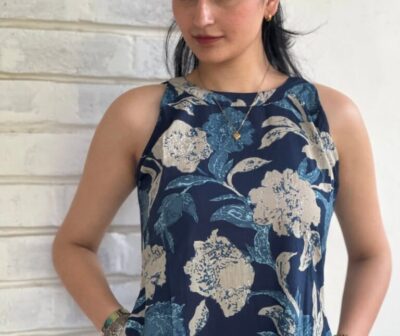 Cotton cord set with attached sleeves