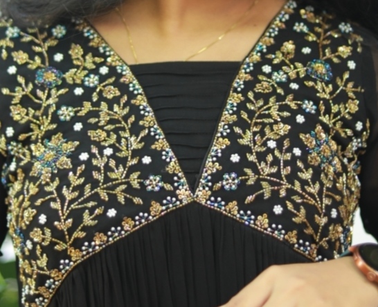 Premium Georgette Hand Embroidery Party Wear Kurti - Image 4