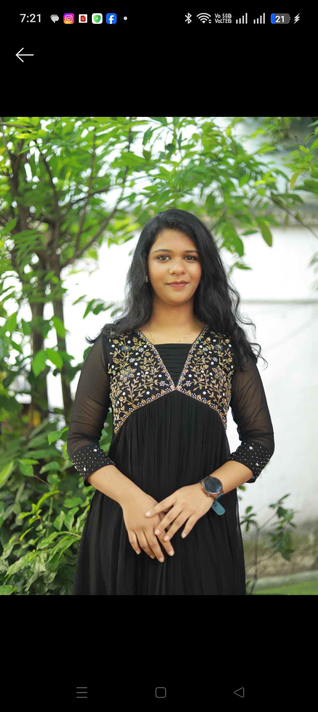 Premium Georgette Hand Embroidery Party Wear Kurti - Image 3