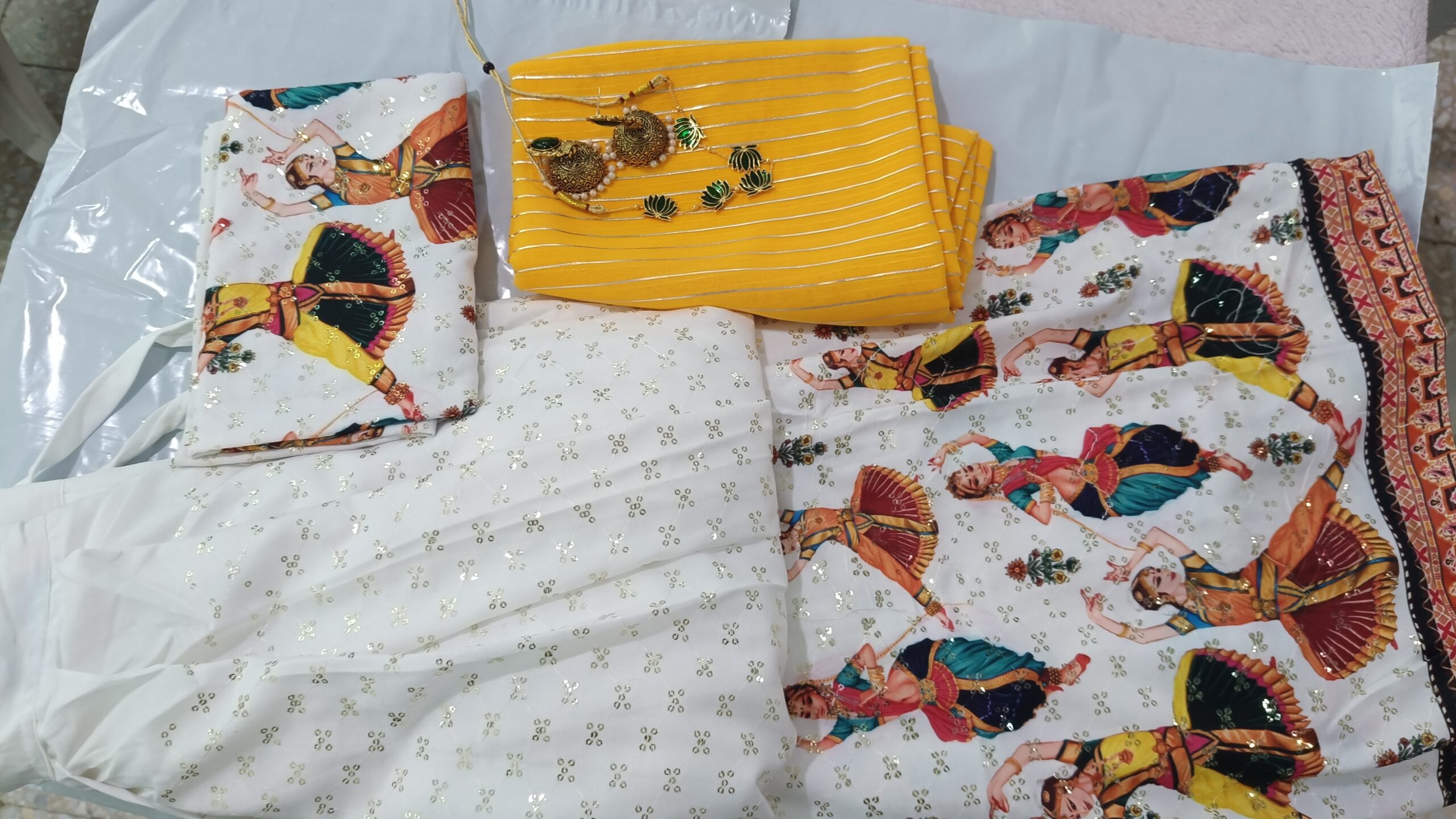 Premium quality printed dhavani set - Image 3