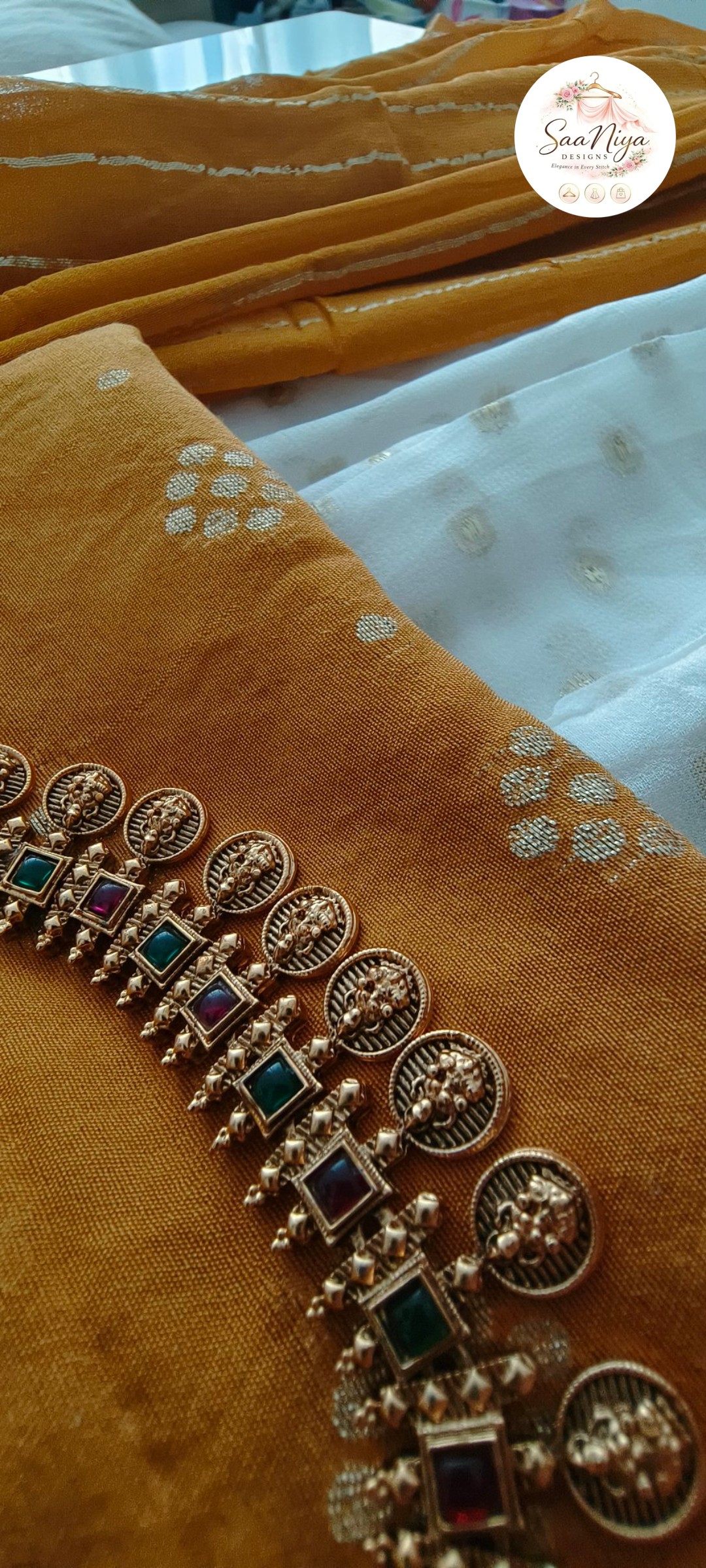 Chiffon Dhavani Set – Elegance in Every Drape ✨ - Image 5