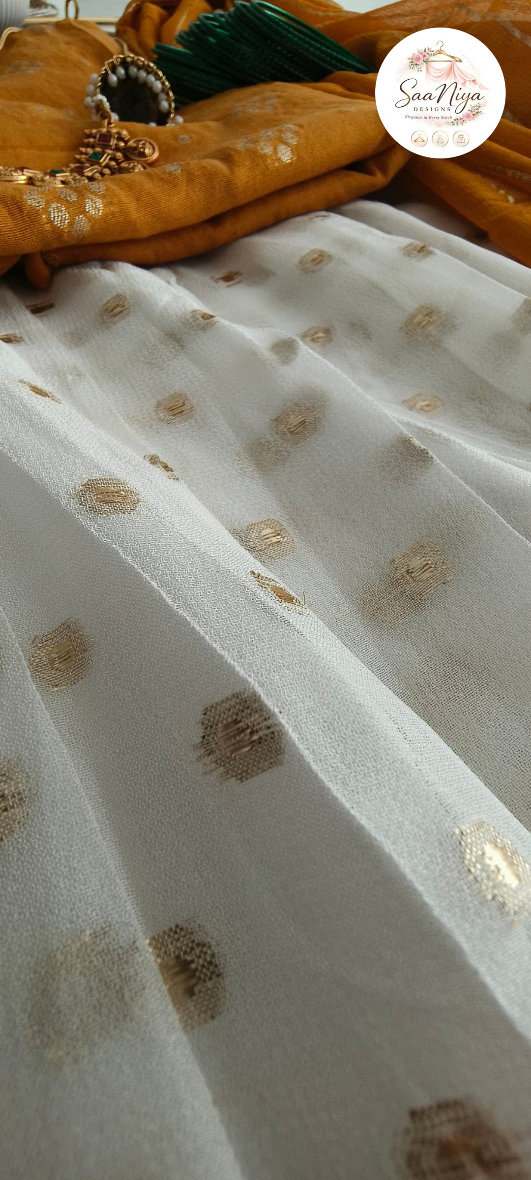 Chiffon Dhavani Set – Elegance in Every Drape ✨ - Image 6
