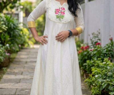A- line Embroidery kurti